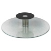 30cm Glass & Metal Lazy Susan Footed Pastry Serving Plate [213028]