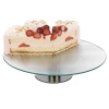 30cm Glass & Metal Lazy Susan Footed Pastry Serving Plate [213028]