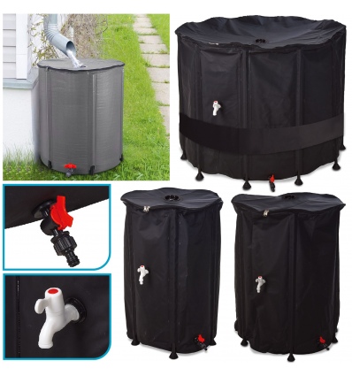 Collapsible Rain Barrel with Tap