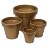 Gold Round Flower Pot