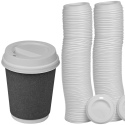 100 x White 8oz SipThrough Lids [505073]