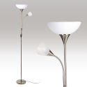 Standing Double Lamp Brushed Stainless Steel Finish (008961)