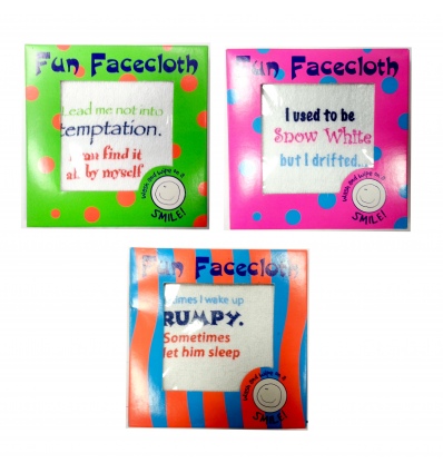 3 x Fun Facecloth [Grumpy,Snow White,Temptation]