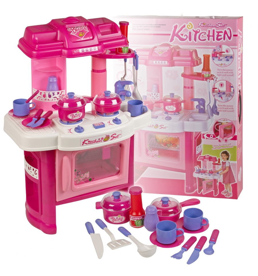  Girls  Kitchen  Set  With Light Sound 507099 