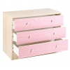 Malibu 3 Drawer Wide Maple/Pink [719/3082]