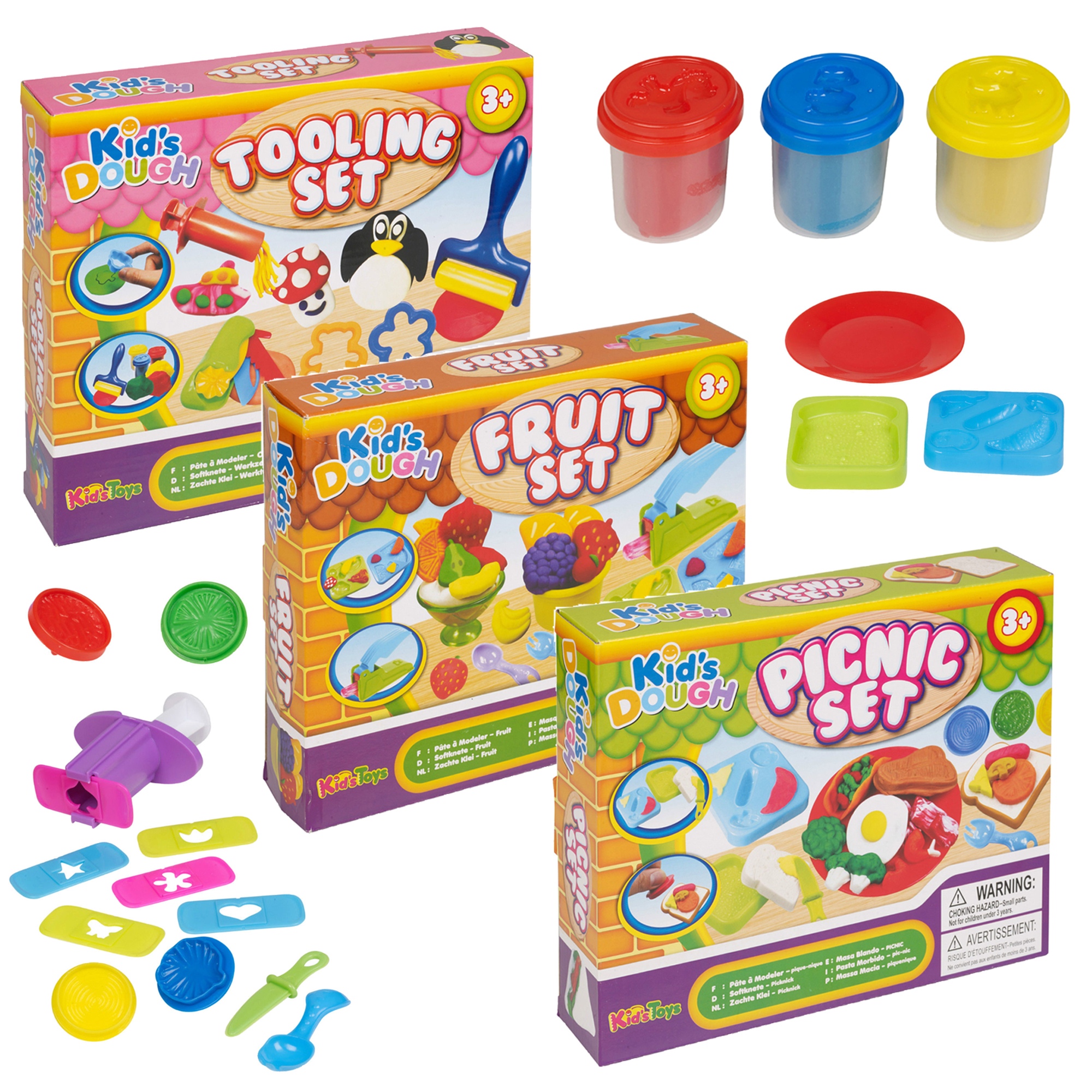 Tooling Fruit Picnic Fun Play Dough Sets Modelling Kids Toys Crafts ...