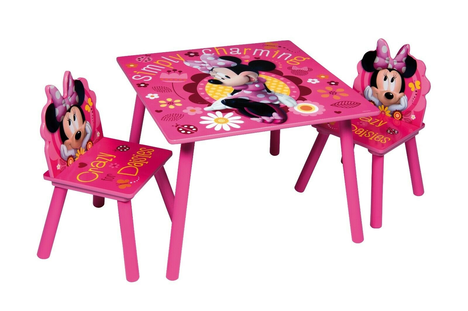 Minnie Mouse Tisch Stuhle Set Holz Kinder Kinderzimmer Spielzimmer Mobel Play Ebay